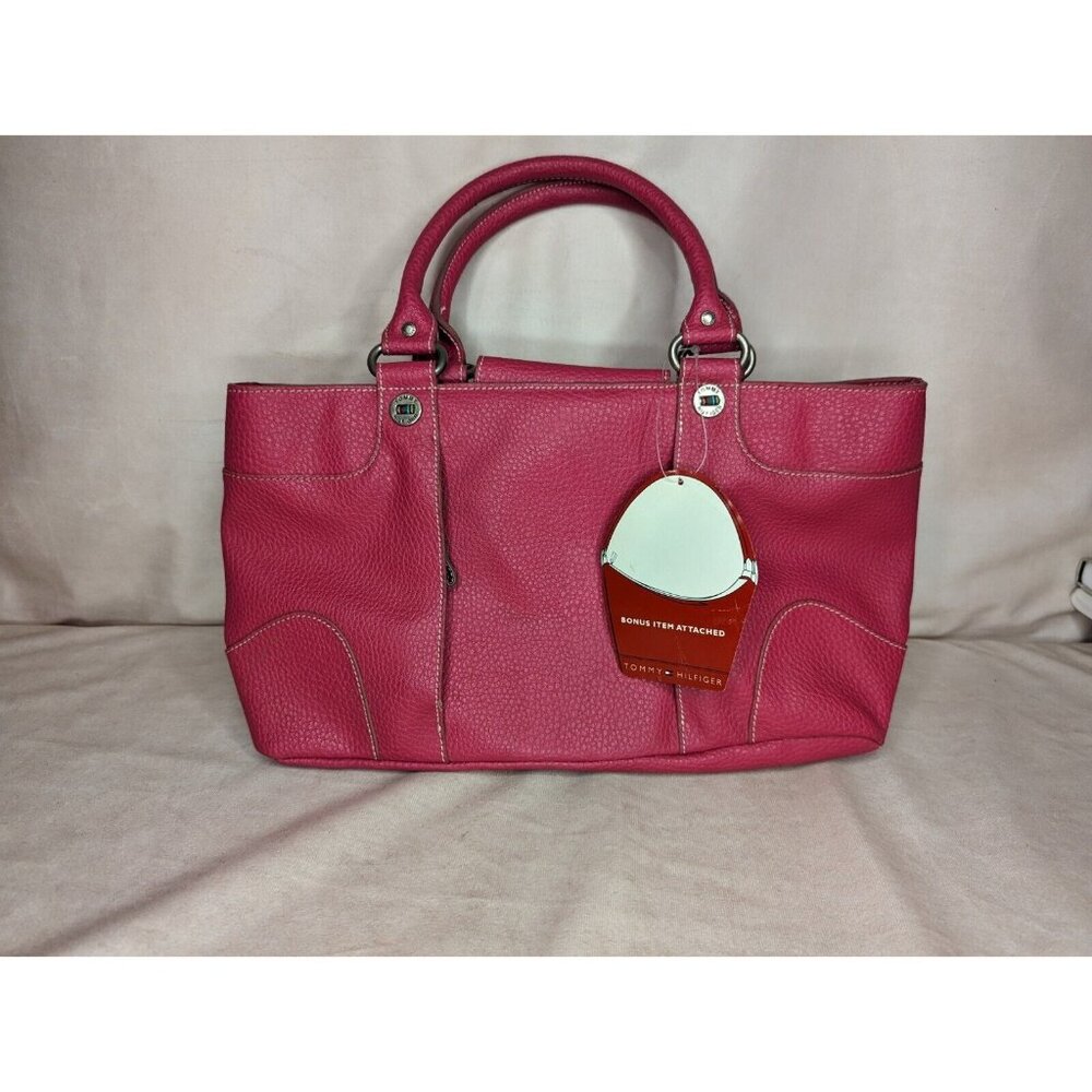 NWT Vintage Tommy Hilfiger Satchel/ Crossbody Bag Purse Pink